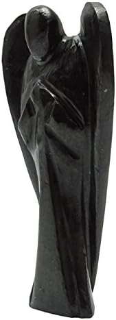 הרמוניזציה של אובסידיאן שחור אובליסק אבן מגולפת מלאך אפוטרופוס פסיכולוגי מתנה רוחנית רייקי ריפוי