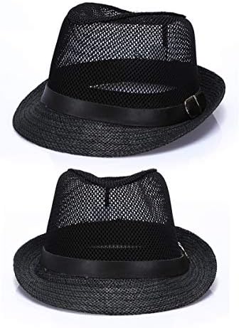 Elonglin פנמה יוניסקס קיץ פדורה טרילבי פשתן רשת כובעי שמש ספארי קלאסי