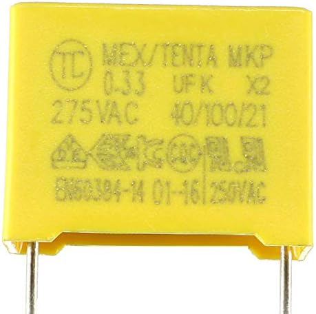 קבלים בטיחותיים של UXCell סרט פוליפרופילן 0.33UF 275VAC X2 MKP 10 PCS