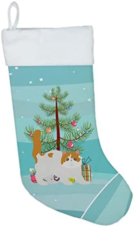 אוצרות קרוליין CK4623CS שורטאיר אקזוטי 4 חתול חג מולד חג מולד שמח, אח תלייה גרביים עונת חג המולד עיצוב קישוטי