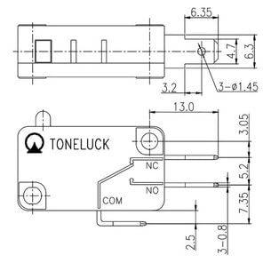 Toneluck E42AM-BA19AG-01 מיקרו-שיץ קטן עבור ציוד אוטומציה של ג'ויסטיק של קונסולת המשחק