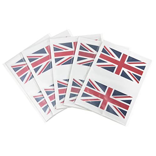 מדבקות כדורגל Besportble 10 סטים של דגל הממלכה המאוחדת איחוד ג'ק ג'ק מדבקת פנים מדבקת קרקע קאנטרי דגל קעקוע