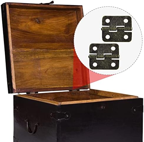 Thinp 50 חלקים צירים קטנים, צירי קופסאות תכשיטים מיני צירים לקופסת עץ צירי קופסאות קטנות עם 200 חתיכות