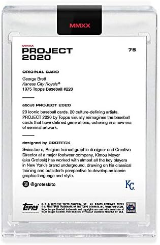 פרויקט Topps 2020 כרטיס 75-1975 ג'ורג 'ברט מאת גרוטסק