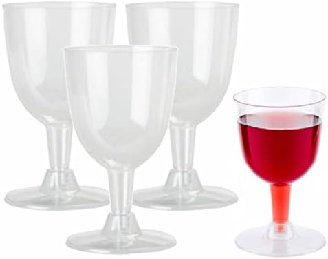 10 מחשב ברור חד פעמי יין משקפיים פלסטיק חתונה מסיבת שמפניה חליל 5.5 עוז