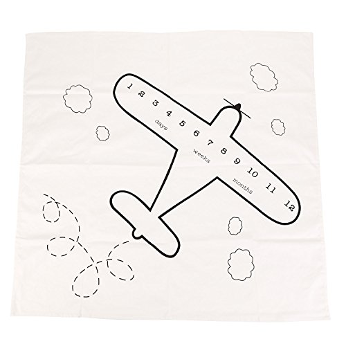 מטוס תינוק שמיכת / יילוד חודשי מיילסטון שמיכת תמונה-תינוק ילד גיל שמיכת לצמיחה מזכרת תמונה & מגבר; תינוק מקלחת