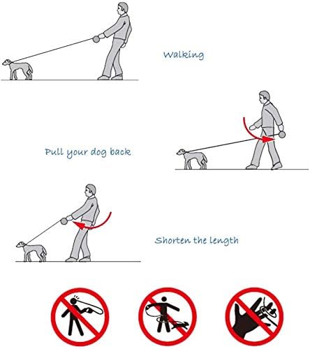 רצועות Nbzly -dog לכלבים בינוניים קטנים, רצועת כלבים נשלפת של 16 רגל עם הפסקה ומנעול ביד אחת, רצועות
