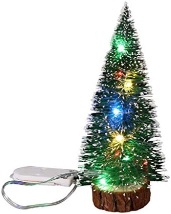 קישוט מיני עם קישוטי אורות חג המולד של LED שולחן עבודה עץ שולחן עבודה עיצוב בית חג המולד קישוט קריסטל