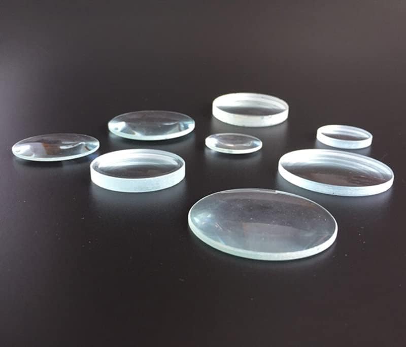 ציוד מיקרוסקופ מעבדה 30 ממ 40 ממ 50 ממ זכוכית אופטית עדשת זכוכית קמורה כפולה, אורך מוקד 50 ממ