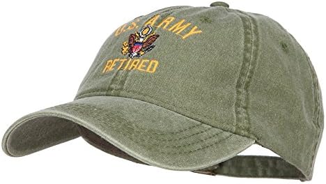 e4Hats.com צבא ארה ב בדימוס צבאי רקום שטף כובע