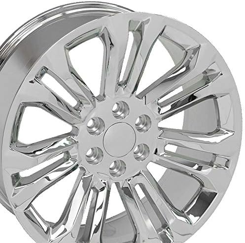 Oe Wheels LLC 22 אינץ 'חישוקים מתאימים לשברולט סילברדו טאהו סיירה יוקון אסקאלדה CV43B 22x9 סט