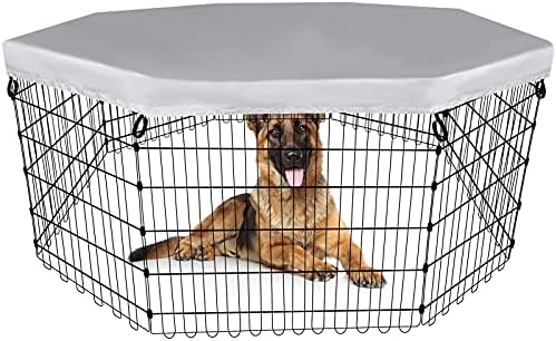 מכסה משחק כלבים של ג'טק כלב, מחמד Playpen רשת עליון מכסה כלב משמש/גשם מונע בריחה, כיסוי עט כלב