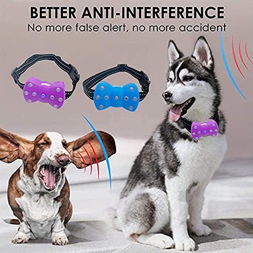 צווארון אימוני כלבים של Wuxafe, עצירת מכשיר הרתעה של כלבים נובחים עם רטט וצליל אימונים לא מזיקים ללא