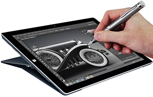 Navitech אפור נקודה משובחת דיגיטלית פעילה עט עט תואם עם Lenovo Yoga 700 מחשב נייד להמרה 11 / Lenovo Ideapad