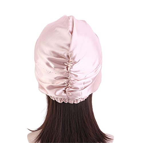 מכסה משי של אופנה ממצנון משי גדול במיוחד כובע סאטן מתכוונן מתכווננת כובע שינה טורבני עם פס אלסטיק