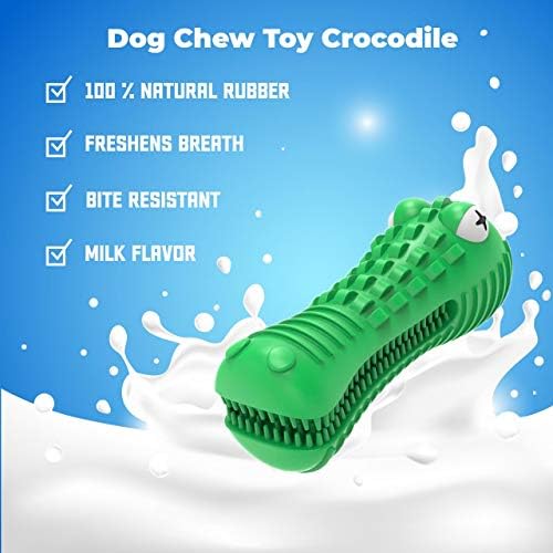 ציפי כלב ללעוס צעצועי עבור לועסי אגרסיבי תנין ראש גדול בינוני גזע כמעט בלתי ניתן להריסה כלב לועסי מברשת שיניים