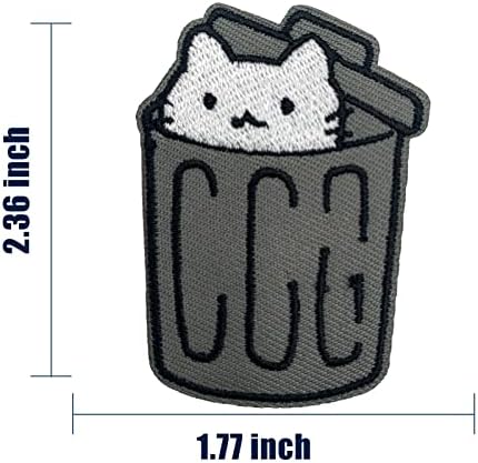 ברזל ויקינון על טלאי רקום, חתול עם טלאי סכין לבגדים - החל על ברזל תג על תפירה על סמל טלאי DIY אביזרים