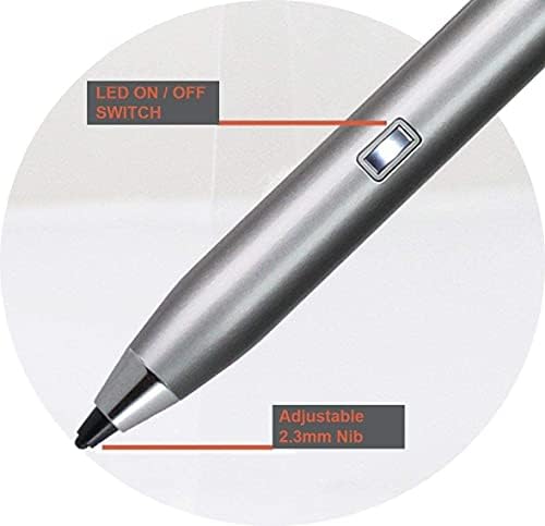 עט חרט דיגיטלי של Broonel Silver Point Digital Active - תואם ל- Lenovo IdeaPad Flex 5i מחשב נייד 14