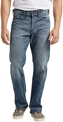 חברת ג ' ינס כסף. ג ' ינס רגל ישרה בגזרה רופפת של גורדי לגברים
