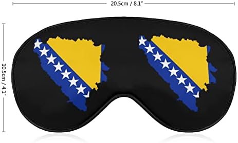 דגל מפה בוסני מסכת שינה קלת משקל מסכת עיניים מכסה עין מכסה עם רצועה מתכווננת לגברים נשים