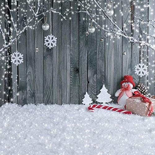 FIVAN 5X3FT צילום לחג המולד רקע ויניל רקע עץ ופתית שלג דוכן צילום חג המולד אבזרי עיצוב מסיבת חג המולד