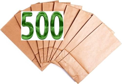 תיק סטיקס - בראון מושלם 4-100 שקיות ארוחת צהריים מנייר חום 4 פאונד-חבילה של 100 קראט