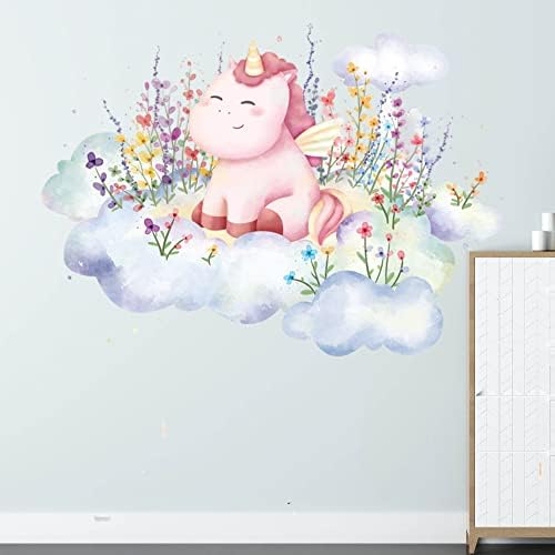 סופר חמוד חד קרן קיר מדבקות בעלי החיים קיר מדבקות חדר שינה סלון טלוויזיה קיר דלת דקור ציורי קיר…
