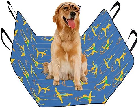 כלב מושב כיסוי מותאם אישית התעמלות אמנות יד-צבוע ספורט הדפסת רכב מושב מכסה לכלבים עמיד למים