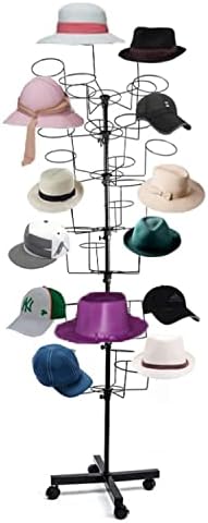 7 שכבות כובע תצוגת מתלה כובע מסתובב פאה לעמוד משלוח עומד בארה ' ב פאה מתלה מתכת מודרני רצפת מתלה עבור