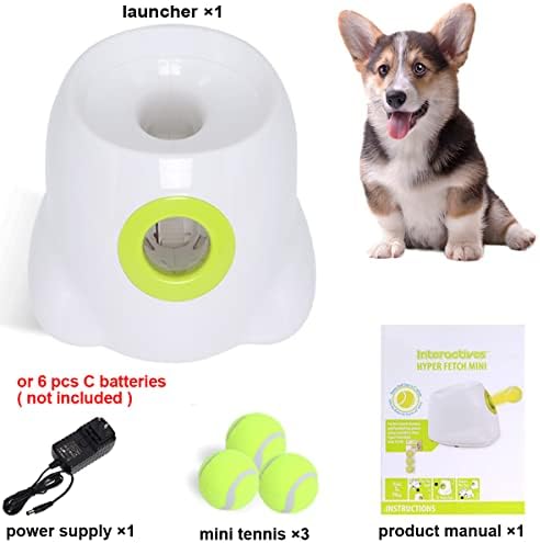 משגר כדורי כלבים אוטומטיים של Piwerod, מכונת זורק כדור טניס לכלבים קטנים ובינוניים, צעצועים לכלבים אינטראקטיביים,