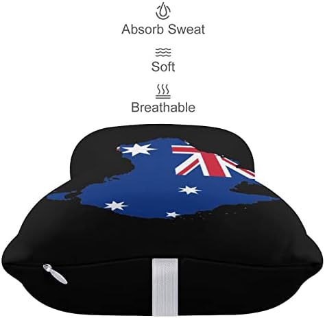 דגל אוסטרלי מפת מכונית מכונית כריות צוואר זיכרון קצף כרית ראש רכה מנוחה לנהיגה בכיסא משרד הבית 2 חבילה