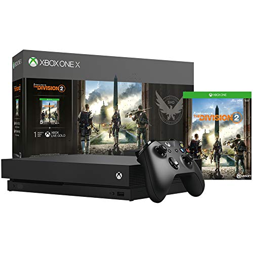 Microsoft Xbox One X Bucdle 1 TAT קונסולת TB עם Tom Clancy's The Division 2 Apex Legends Passude's