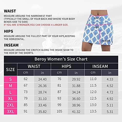 Beroy Running Scireds Tennis Golf Skorts לנשים - חצאיות אימון נשים עם כיסים
