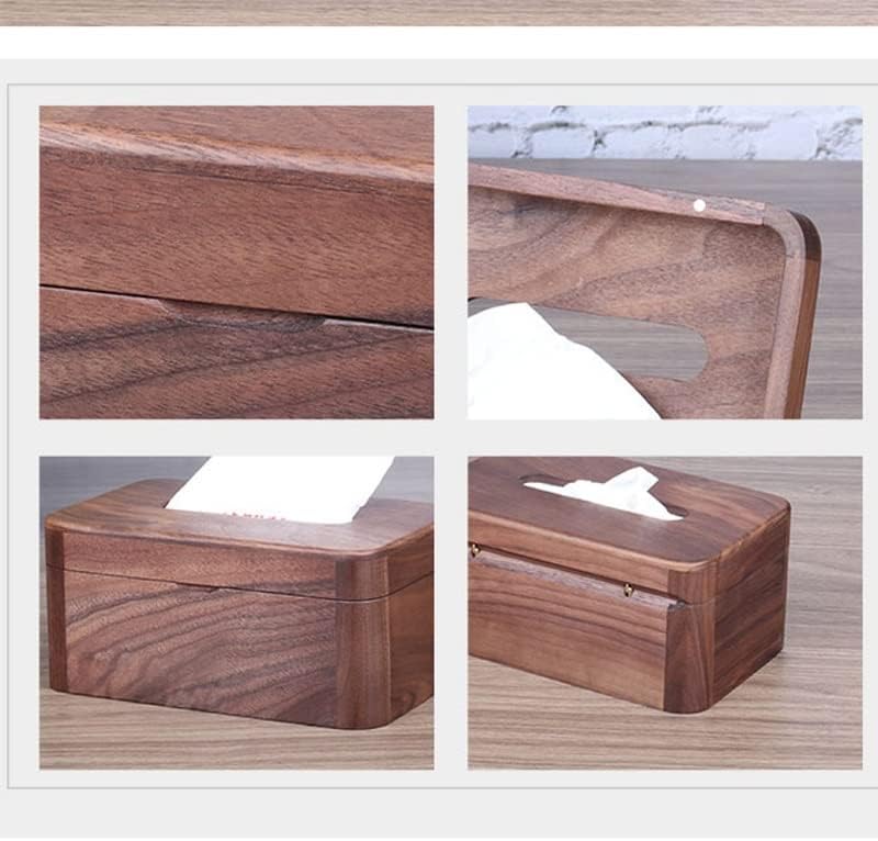 עץ Sdgh קופסת רקמות נשלפת שולחן שולחן שולחן שולחן קישוט רקמות מסעדת מסעדת מפיות קופסת נייר מארז