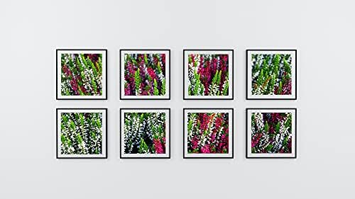 מסגרת תמונה מודרנית 18x18 מודרנית עץ שחור זכוכית אמיתית - קיר גלריה תלוי 18X18 מסגרת צילום - פוסטר הדפסת