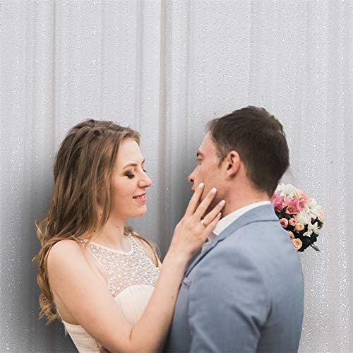 יופי נצחי לבן נצנצים חתונה רקע צילום רקע מסיבת וילון, 6 רגל על 8 רגל