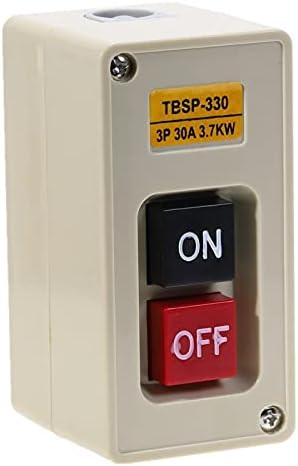 TPUOTI TBSP-330 3 שלב 3.7KW 30A לחצן לחצן לחצן לחיצת לחצן לבקרת כפתור לבקרת מתג ONT OFF