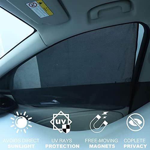 Tallew 2 חבילה גוון חלונות מגנטי לשמש אחורית קדמית אחורית מכסה גווני פרטיות מכוניות ומשאיות אוטומטיות ילדים