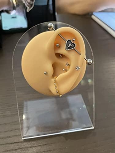 גואנגמינג-1 חתיכה מקצועי סיליקון אוזן פירסינג דגם אוזן מציג עובש פירסינג עיסוק כלים מתאים עגילי