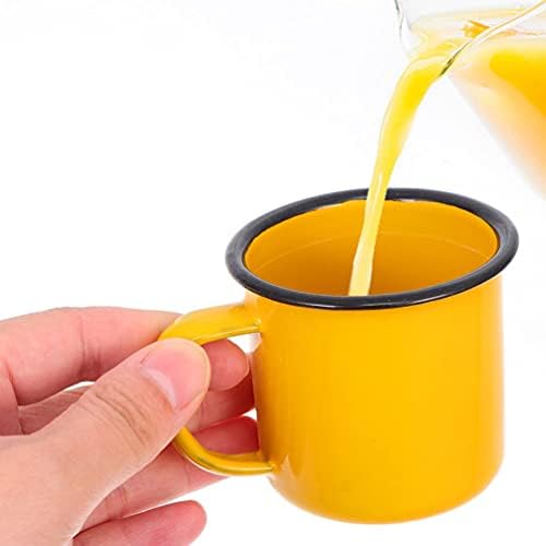 כוסות קמפינג של יארנו מתכת 4 יח 'ספל קמפינג אמייל ספלי תה וינטג