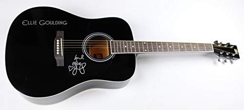 אלי גולדינג ברן הלסיון ימים חתום חתום שחור בגודל מלא גיטרה אקוסטית לואה