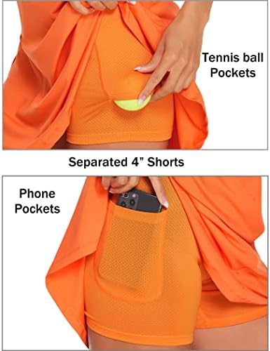 שמלות טניס גולף לנשים של COORUN בנויות מכנסיים קצרים עם כיסים שמלות אתלטיות ללא שרוולים