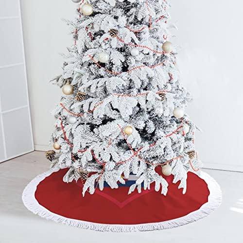 אני אוהב את קולורדו אדום לב חצאית עץ חג המולד חג המולד עץ עץ מחצלת קישוטי ציצים לקישוטים מסיבת חג 30/36/48 אינץ