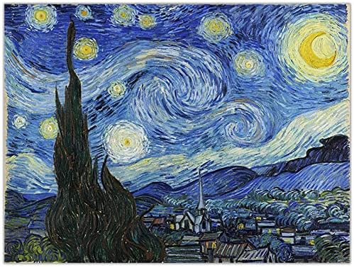ואן גוך בד קיר אמנות ליל כוכבים פוסטר-מפורסם אמנות הדפסי ציורי יצירות אמנות עבור משרד בית קיר תפאורה