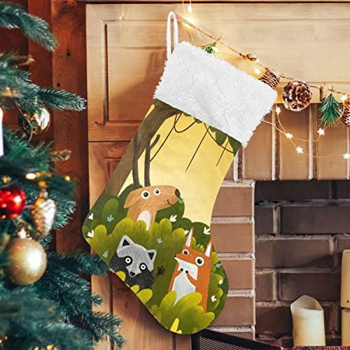 Pimilagu Daccoon Daccoon Fox גרבי חג המולד 1 חבילה 17.7 , תלויים גרביים לקישוט חג המולד