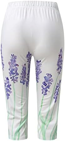 תחתוני יוהוטין לנשים חוטיני נשים חלקות מכנסיים מזדמנים הדפסת פרחים חופשה מזדמנת מכנסיים קצרים פרחוניים קצוצים