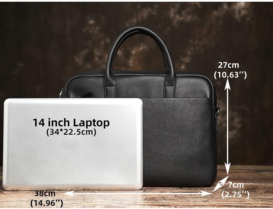 תיק תיקים לגברים של WYKDD שקית תיקים לגברים כתף עסקית בקיבולת גדולה תיק שליח למחשב נייד 15 אינץ '