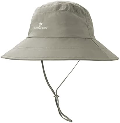 כובע דיג טקטי לציפורים לגברים, חיצוני UV הגנה על שמש כובע שוליים רחבים עם כיסוי פנים וצוואר
