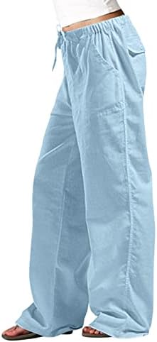 מיאשוי רחב רגל לחפות מכנסיים נשים מקרית מוצק צבע רופף כיסים אלסטי חגורת מותן מכנסיים ארוך נשים חם מכנסיים