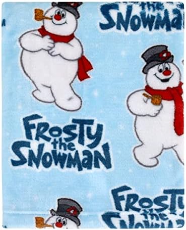 כל מה שהאחים Warner Warner Frosty איש השלג האדום, הלבן והכחול בהיר סופר רך חג המולד שמיכה